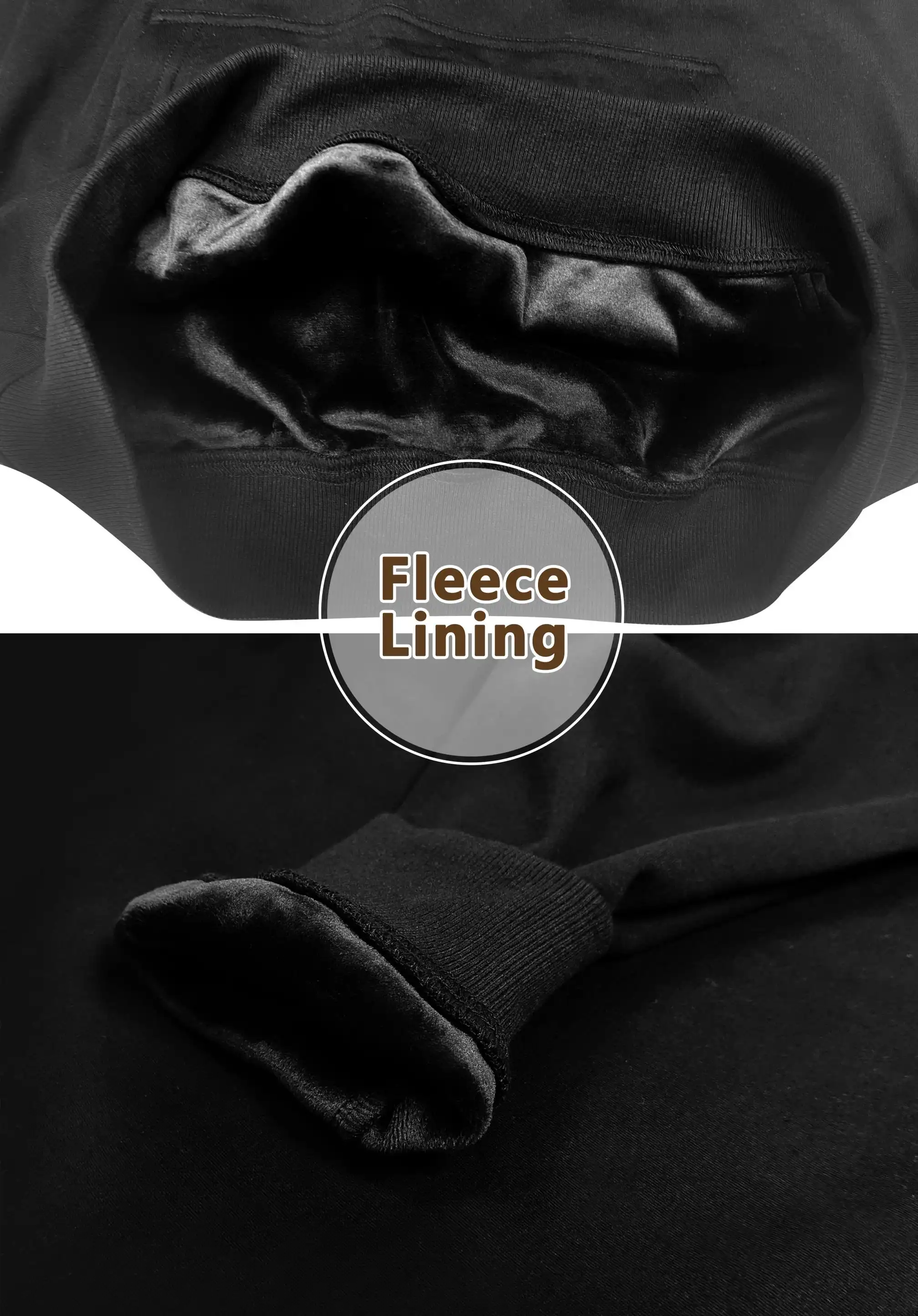 Hoodie fleece lining customized 